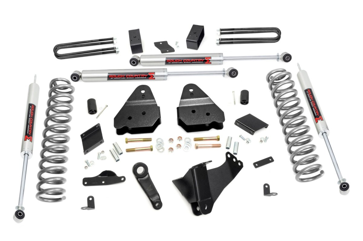 Ford F-250 Super Duty Suspension Lift Kit - Front + Rear - Rough Country - 4.5 Inch, No OVLD, M1 - '11-'14